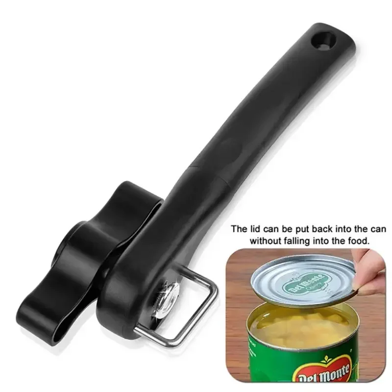 New Safety Can Opener Kitchen Tools Professional Stainless Steel Manual Smooth Edge Bottle Opener Side Cut Jar Opener