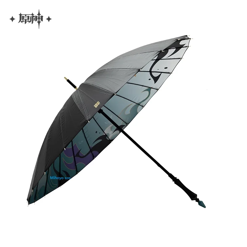Glowing Xiao Yaksha Series Genshin Impact Umbrella 24-Bone Holographic Frame Art Print Valentine's Birthday Gift Bundle with