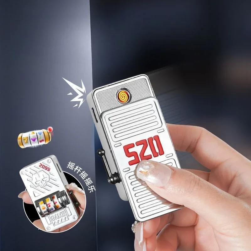 New Intelligent Voice Controlled Lighter Windproof Charging Joystick Interactive Igniter Cigarette Accessories Men's Gift