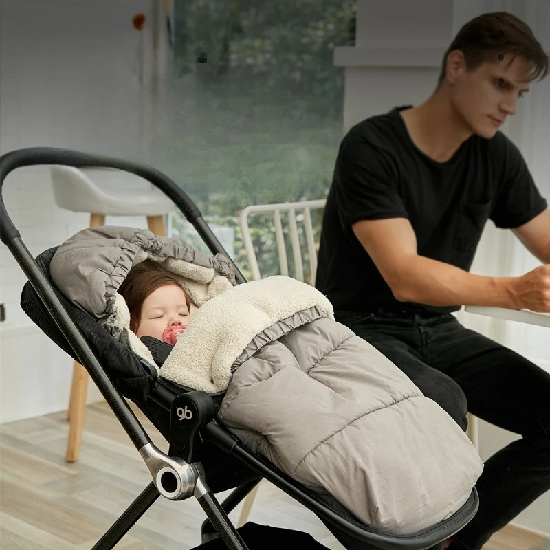 

Спальный мешок для детской коляски 2 в 1, зимнее пеленальное одеяло с термоподкладкой для новорожденных, противоударное носимое одеяло, детская коляска