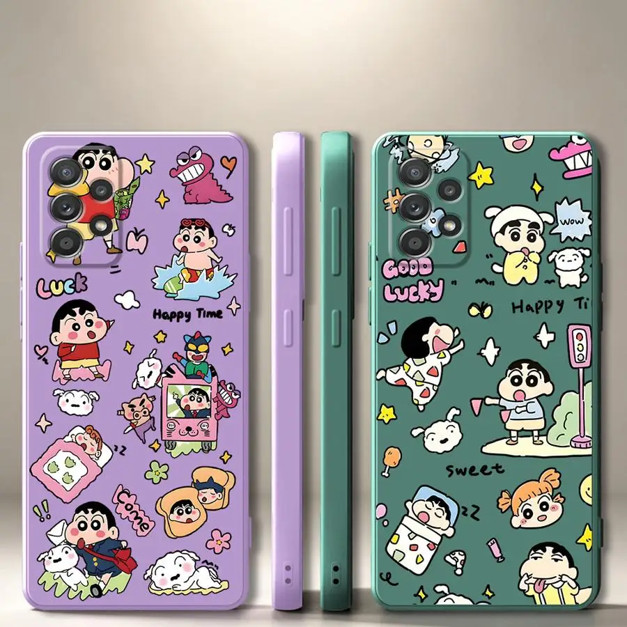 Phone Cover Case for Samsung Galaxy A05 A50 A56 A20s A04 A02s A03 A71 A73 A30s A06 A53 C-Crayon S-Shinchans Transportation