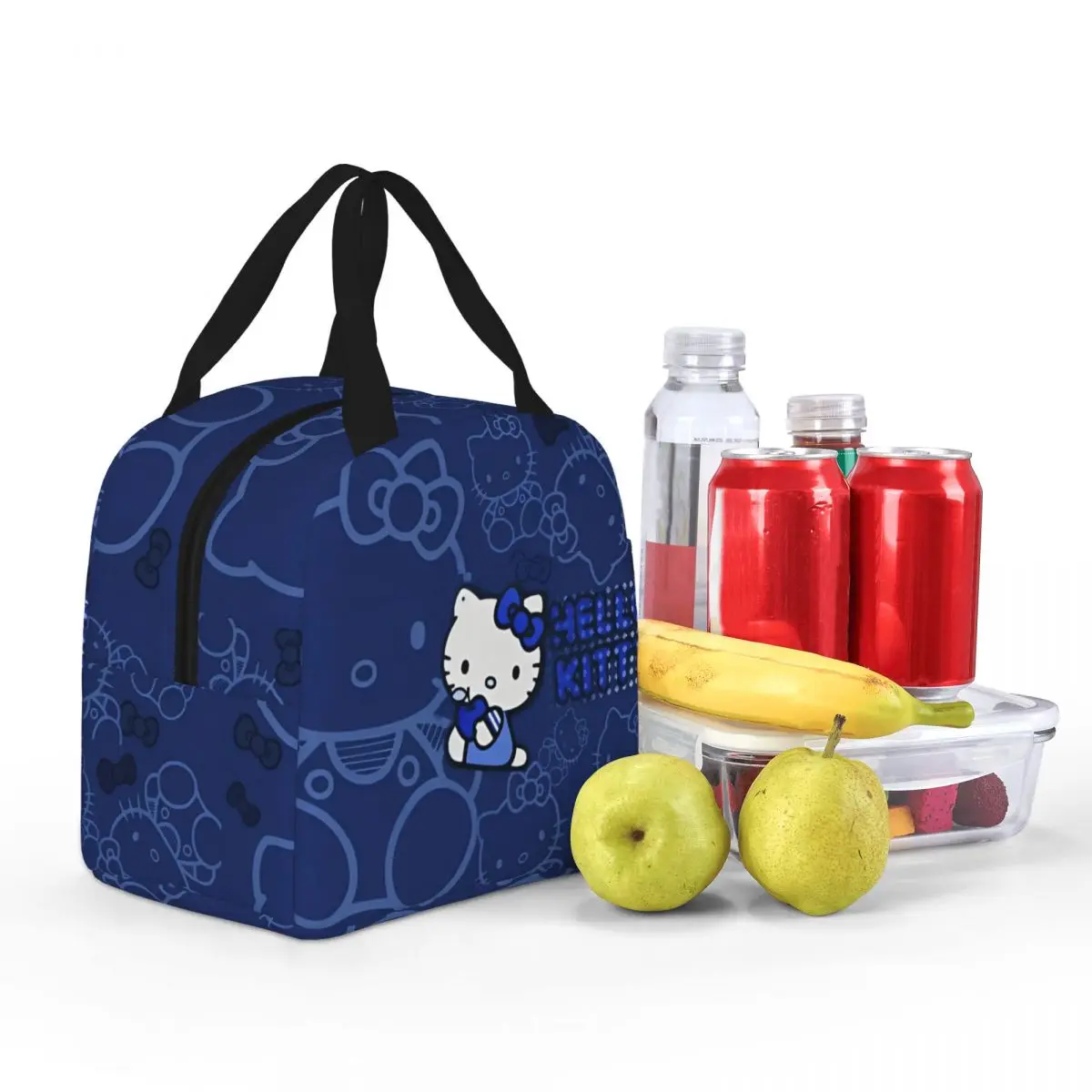 Hello Kitty Cute Cartoon Anime borsa da pranzo isolata contenitore per il pranzo ad alta capacità borsa termica Tote Lunch Box Office Travel