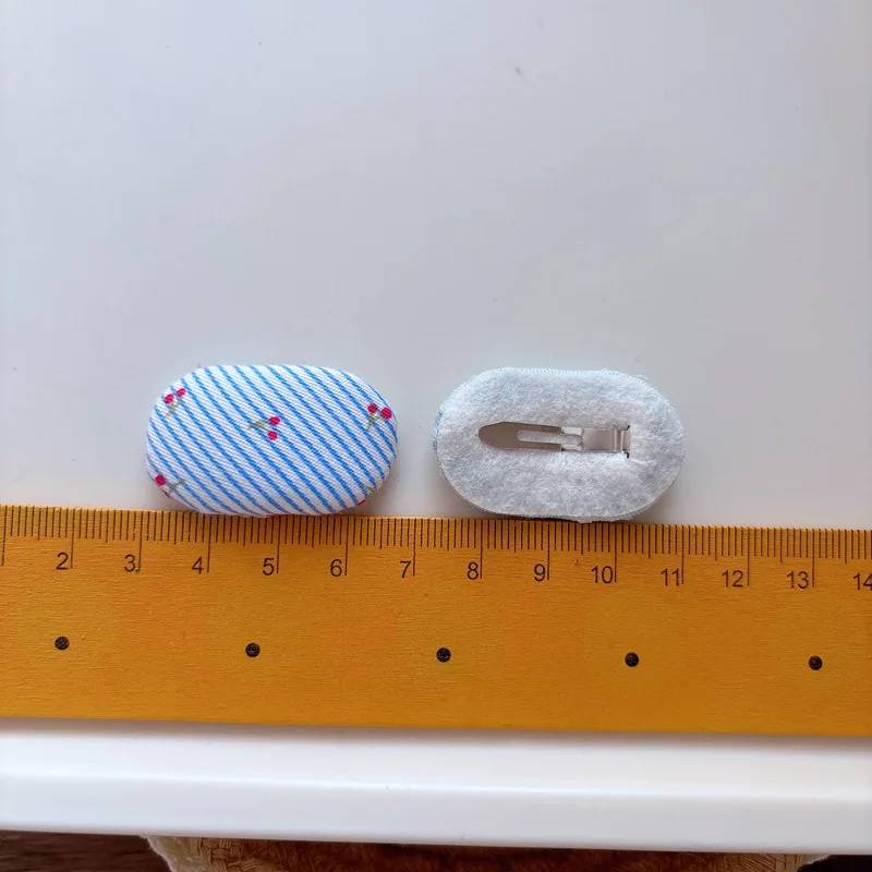3Pcs Girls Fabric BB Hair Clips Korean Sweet Floral Stripe Plaid Snap Barrettes Cute Baby Bangs Clips Kids Hair Accessories Sets image 4