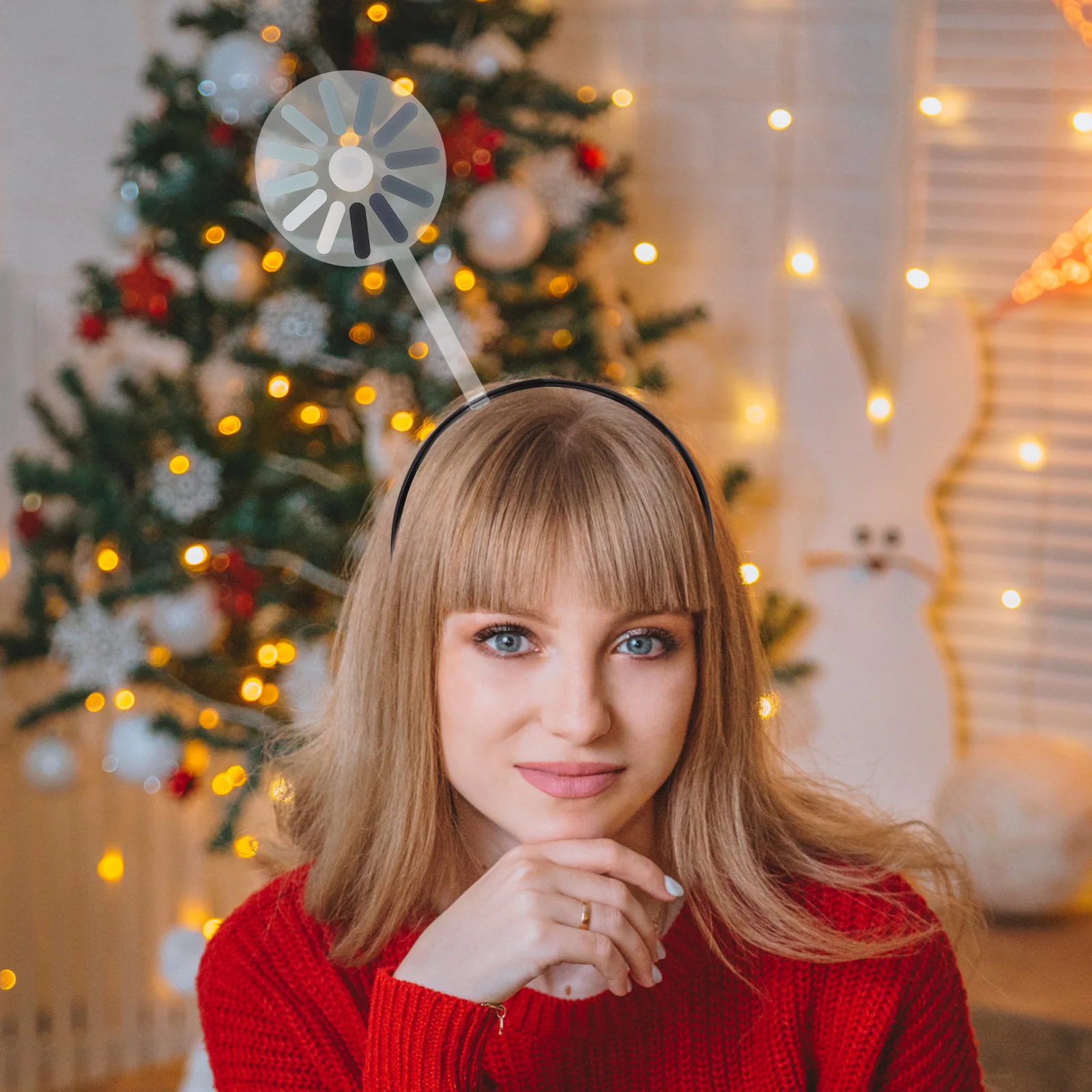 

6Pcs Quirky Loading Headband Funny Rotating Spinner Party Favor Novelty Hair Accessory for Photos Costume Headbands