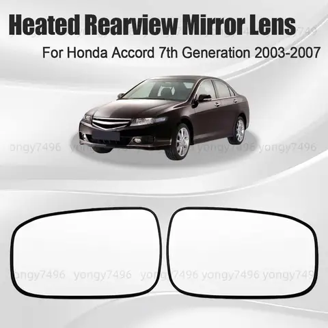 Car Wide Angle Heated Rearview Mirror Lens For Honda Accord 7th Generation 2003 2004 2005 2006 2007 Car Rearview Accessories