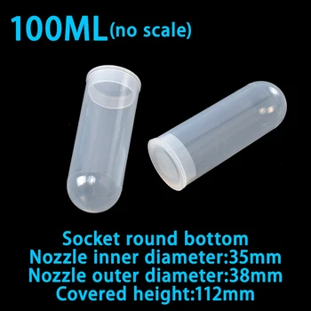 Centrifuge test tube plastic graduated thread mouth round bottom pointed bottom transparent test tube vertical can be 50/100ml