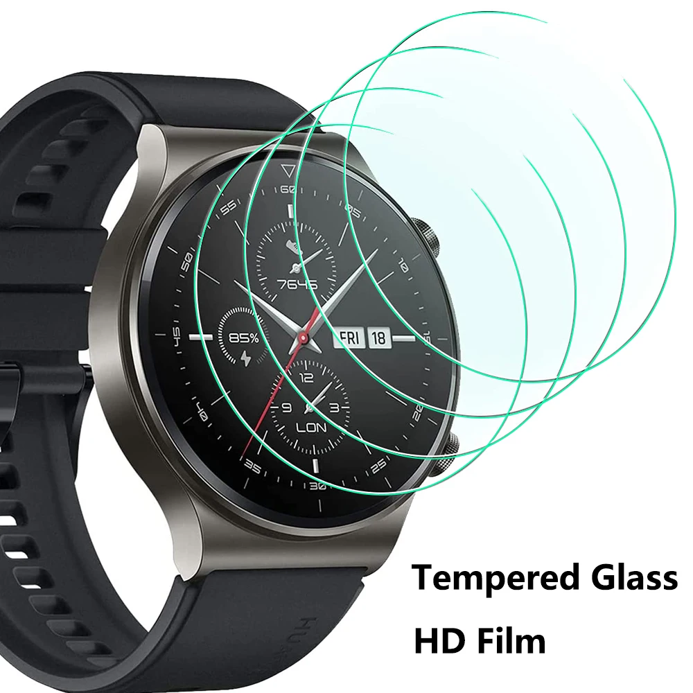 Protetor de tela para relógio Huawei gt 3 2 46mm 42mm, relógio inteligente, à prova de explosões, vidro temperado, cobertura transparente