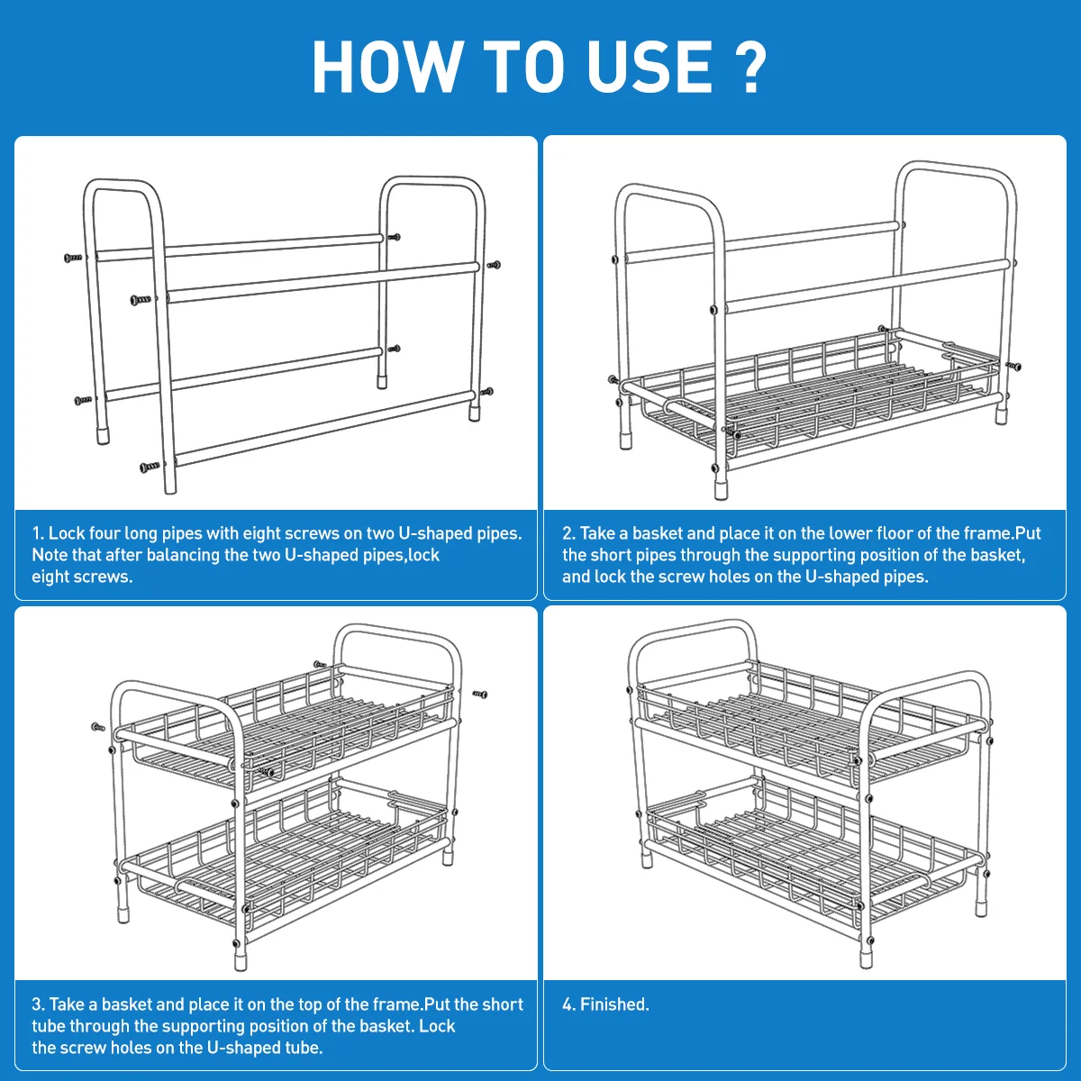 BESTONZON 1PC 2-Tier Kitchen Spice Rack Countertop Storage Organizer Shelf Holder for Jars Bottle spice organizer