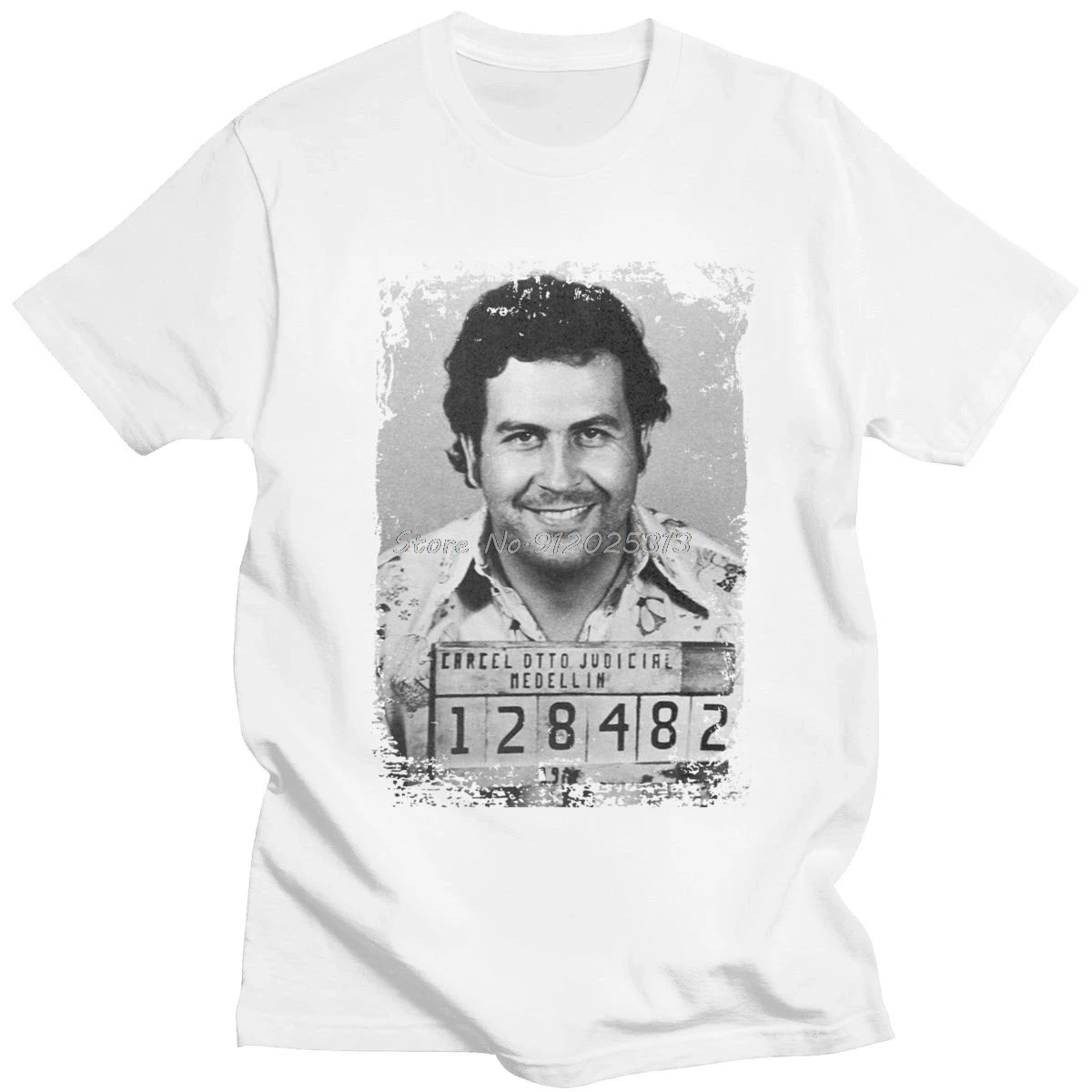 Vintage Pablo Escobar T Shirt Men Soft Cotton Casual T-shirt Short Sleeve Narcos Tee Tops Slim Fit Fashion Tshirt Apparel