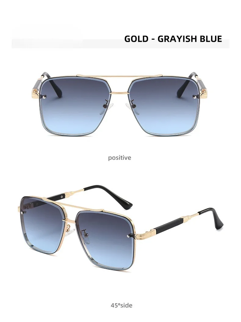 Quadratische Sonnenbrille für Männer 2024, Vintage-Mode, Brille, Luxus-Retro-Sonnenbrille, Damen, trendige Urlaubs-Sonnenbrille, Gafas De Sol Hombre – Detail 14