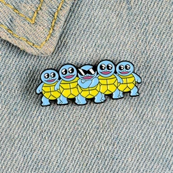 Blue Tortoise Enamel Pins Custom Cool Sunglasses Turtle Brooch Lapel Pin Bag Badge Childhood Animal Jewelry Gift Kids Friends