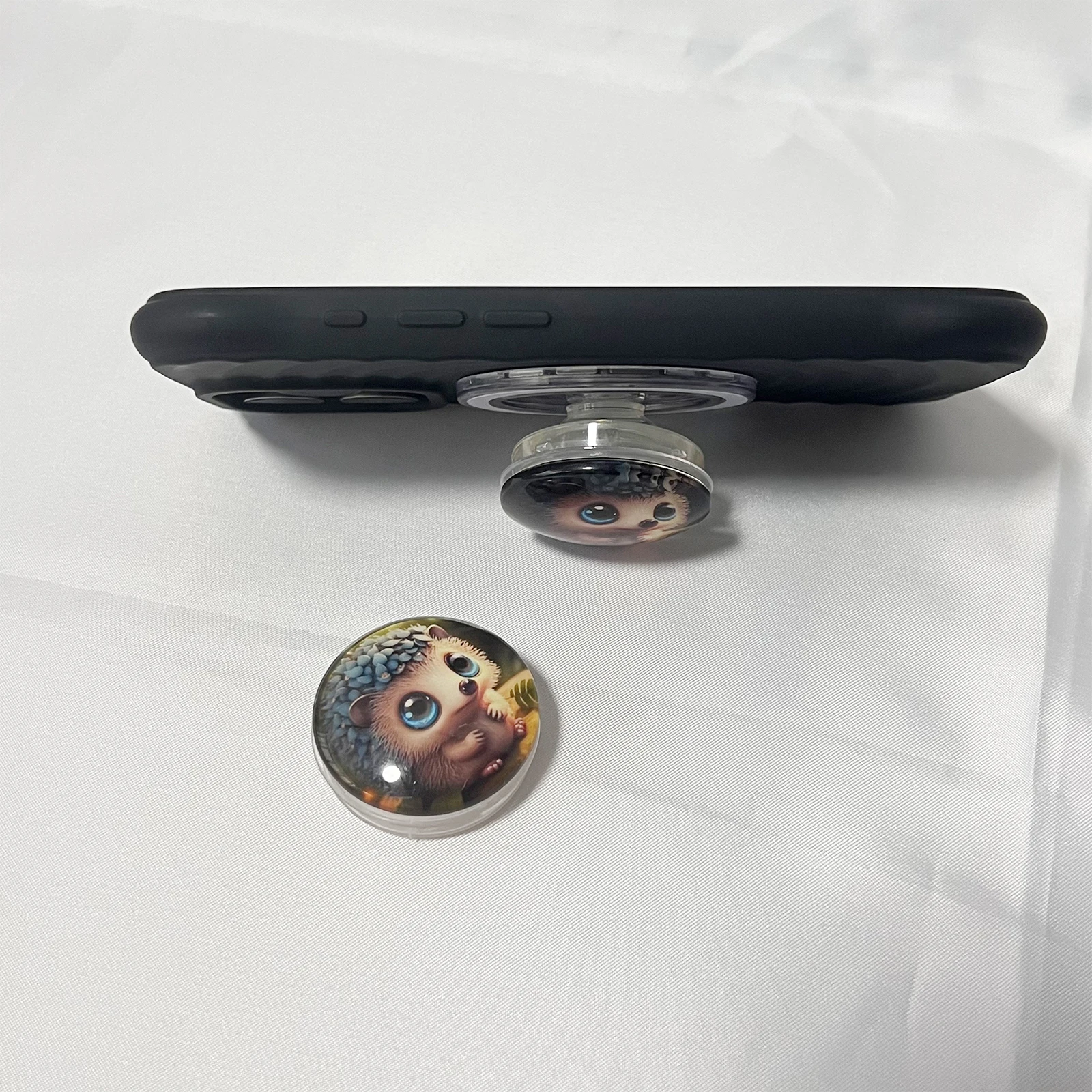 3D хрустальный шар, милый ежик, держатель для телефона, чехол-подставка для Magsafe, магнитный кронштейн для iPhone 17, iPhone 16 Pro, Samsung Griptok