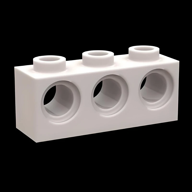 30個/セット テクニカルブロック 1x3 穴付き 組み立てブロック DIY MOCパーツ 主要ブランド5565と互換性あり ブロック玩具