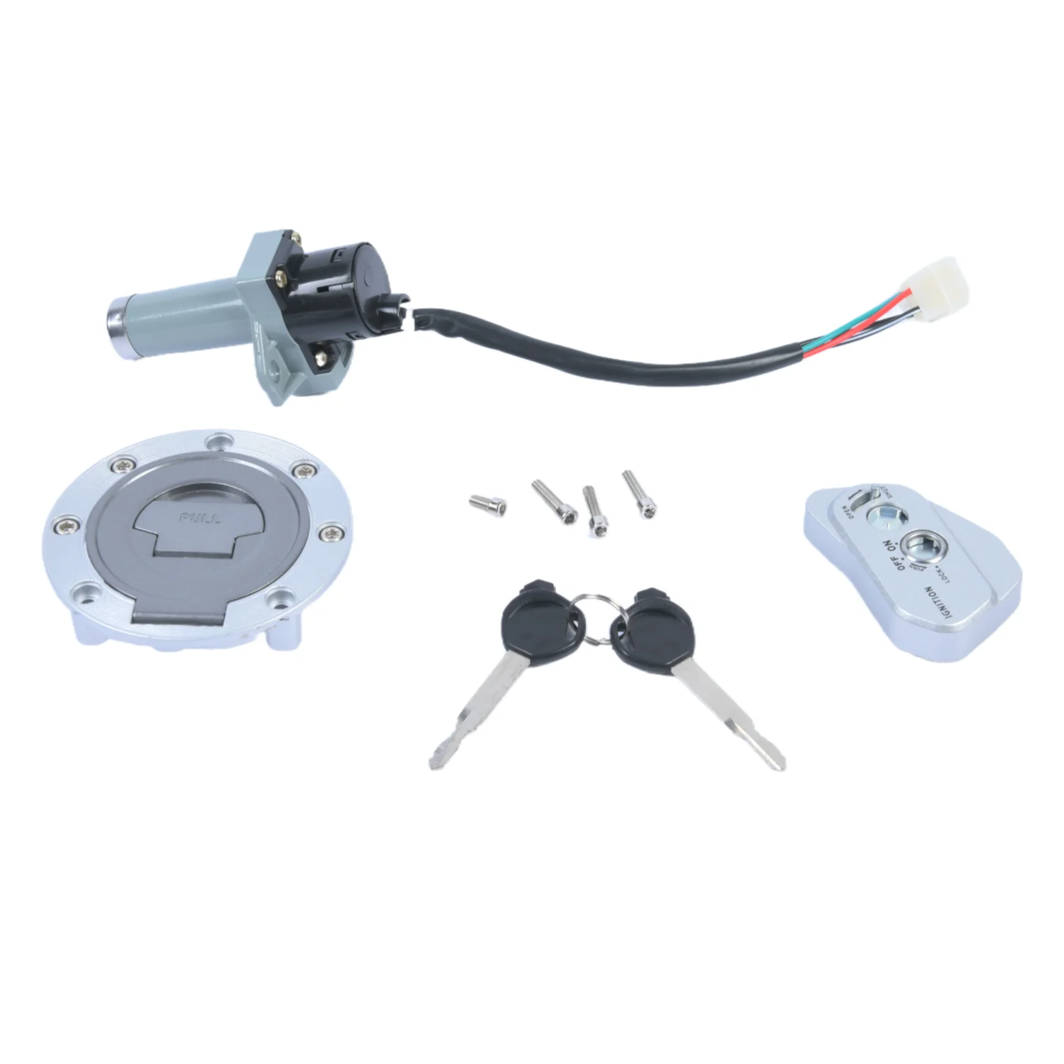 Juego de llaves de bloqueo de interruptor de encendido de motocicleta, tapa de tanque de gasolina y combustible para Veloci Xeverus 250, cubierta de Gas con juego de llaves de bloqueo