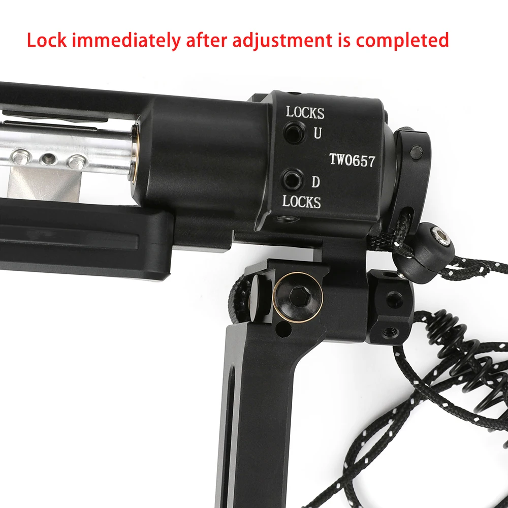 Archery Arrow Rest 6061-T6 Aluminum Alloy Horizontal and vertical adjustable Right Hand Interchangeable Y-Fork for Compound Bow view 4