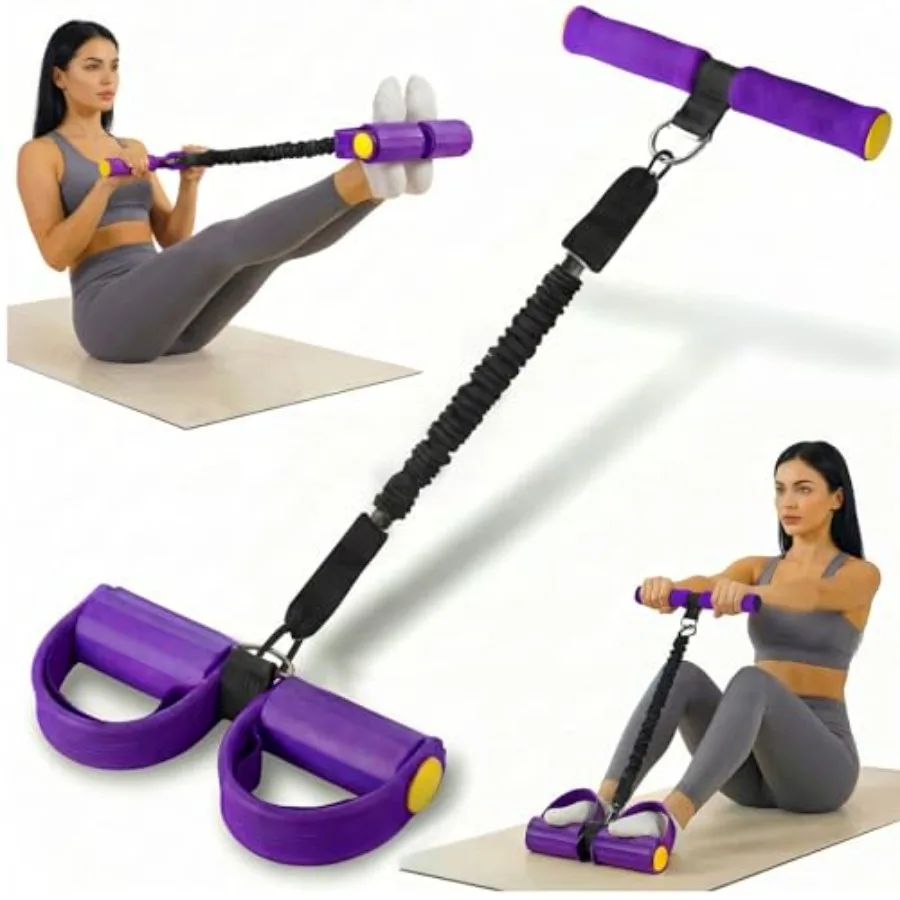 Upgraded Pedal Resistance Band with Handle - Fashion Puller Exercise Tool, Thickened Built-in Latex Tube Pedal Resistance Devic