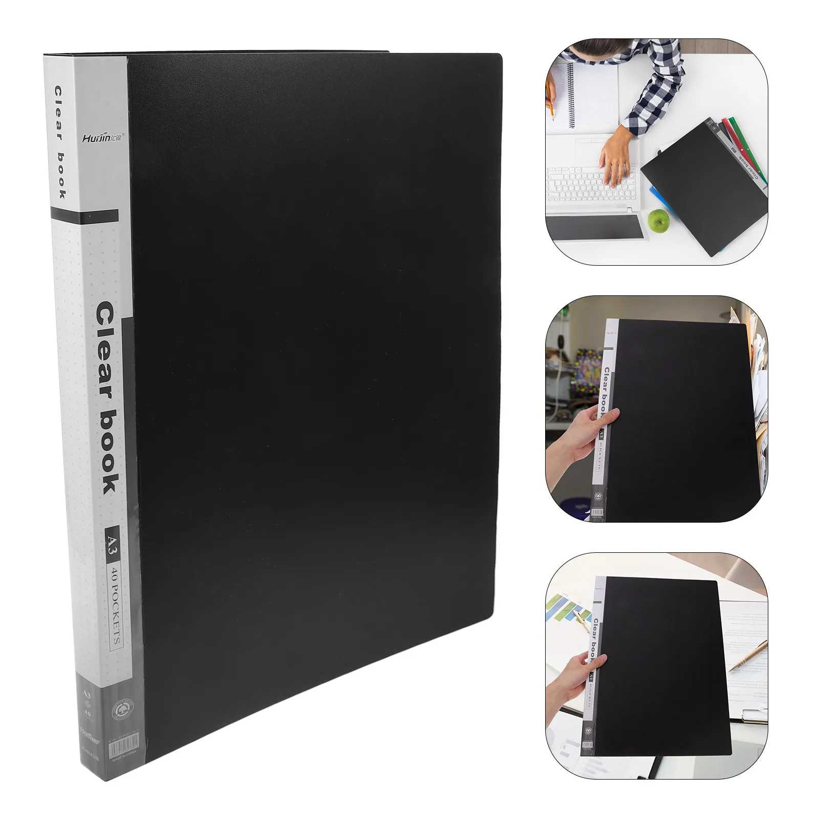 

Presentation Book Portfolio Folder Clear Sleeve Document Organizer for Artwork Drawings Reports Resumes Certificates