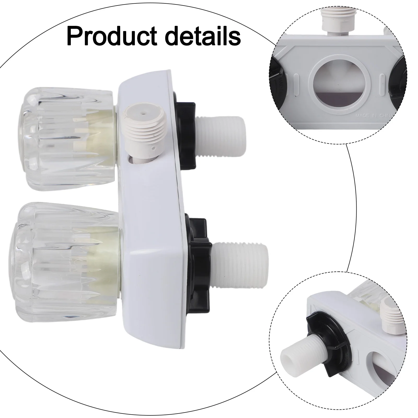 

Смеситель с двойной ручкой, диаметр 1,8 см, сменный душ для кемпера, компактные размеры, легкий дизайн, идеально подходит для автофургонов