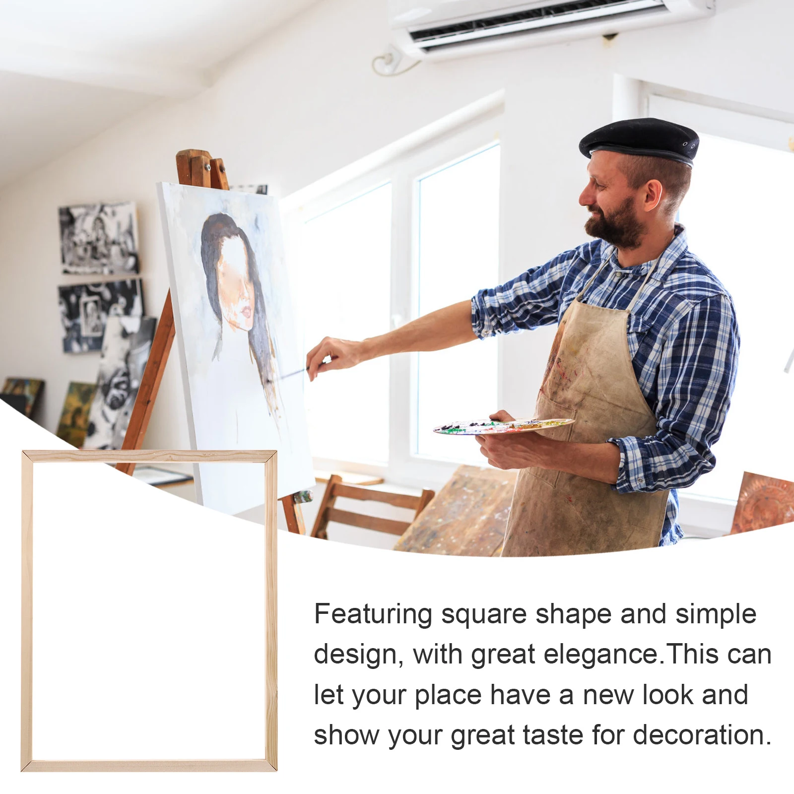 

8pcs Solid Wood Canvas Stretcher Bars 40Cm 50Cm Diy Frame Kit For Oil Painting Photo Wooden Picture Frames Decorative Wall Art