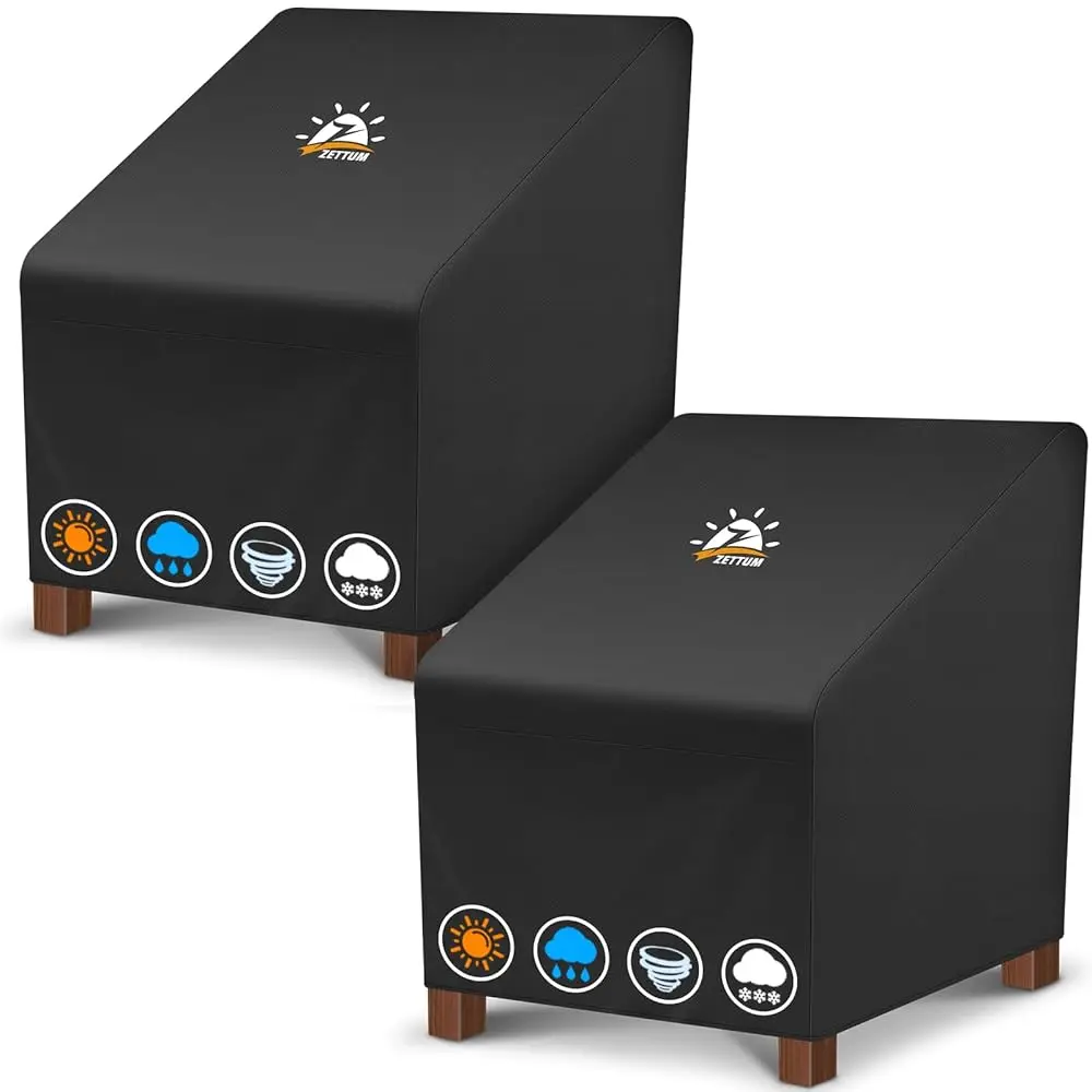 

Patio Chair Covers 2 Pa - 600D Outdoor Chair Cover Waterproof & Heavy Duty, Lawn Lounge Furniture Cover For Wicker, Swivel,