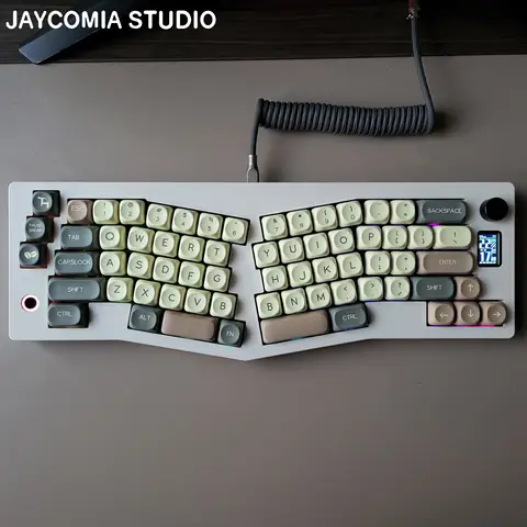 Morandi Keycaps 5-sided Dye Sub MOA Profile ES/DE/KR/FR Abnt2 Brazil For ISO Layout Mechanical Keyboard 7u Alice