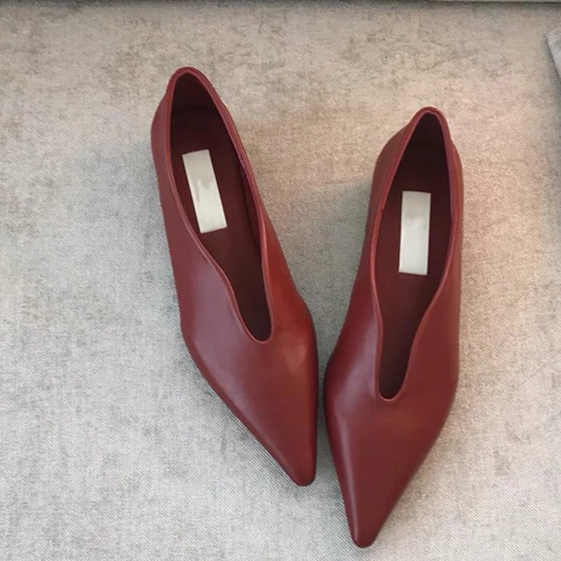 Flats scarpe da donna a punta sandali eleganti alla moda poco profondi primavera 2024 nuovo Designer di lusso Casual accogliente Walking Mujer