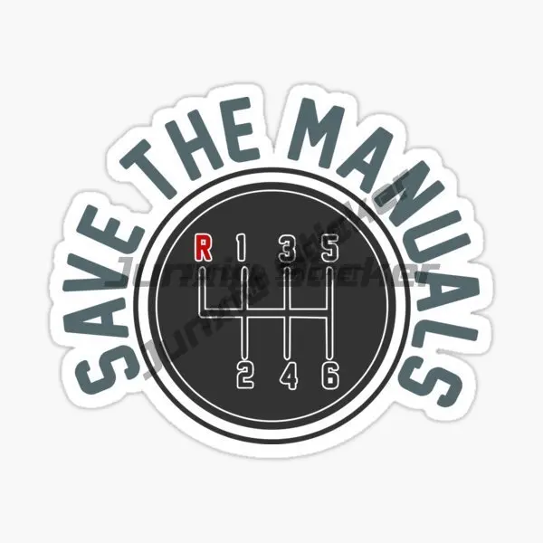 

SAVE THE MANUALS Vinyl Self-adhesive Car Stickers External Decals
