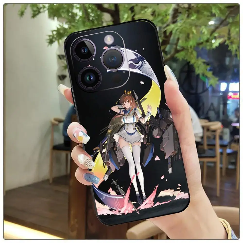 Azur Lane Phone Case For iPhone 15 Pro Max 14 13 12 11 X XR XS XSMAX 8 7 Plus Mini Soft Black Cover