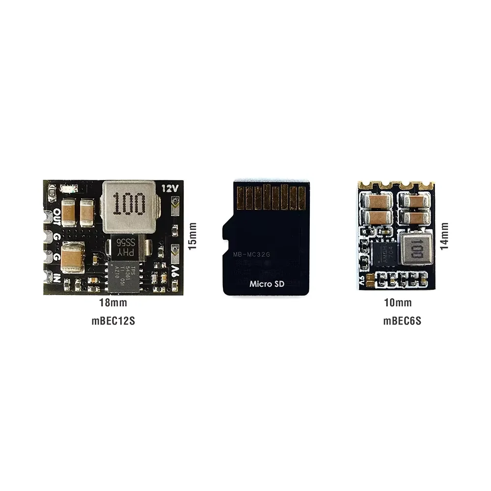 Matek System MICRO BEC12S Adjustable BEC Module 6-60V to 5.9V12V 18x15mm for RC Models FPV Racing Drone Airplane DIY Replacement