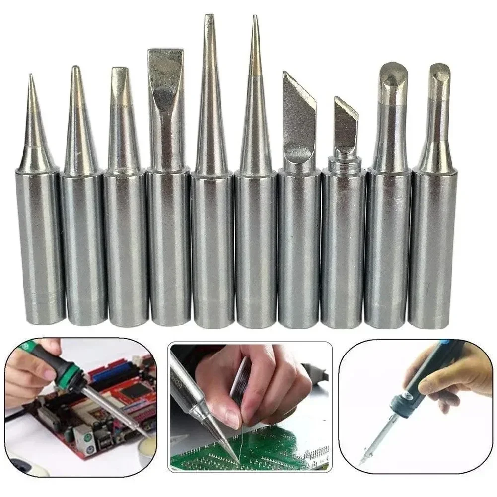 10PCS 900M Soldering Iron Tips For HAKKO 933 936 937 376 907 913 951 898D 852D+ 878AD For Atten Quick Aoyue Yihua Iron Station