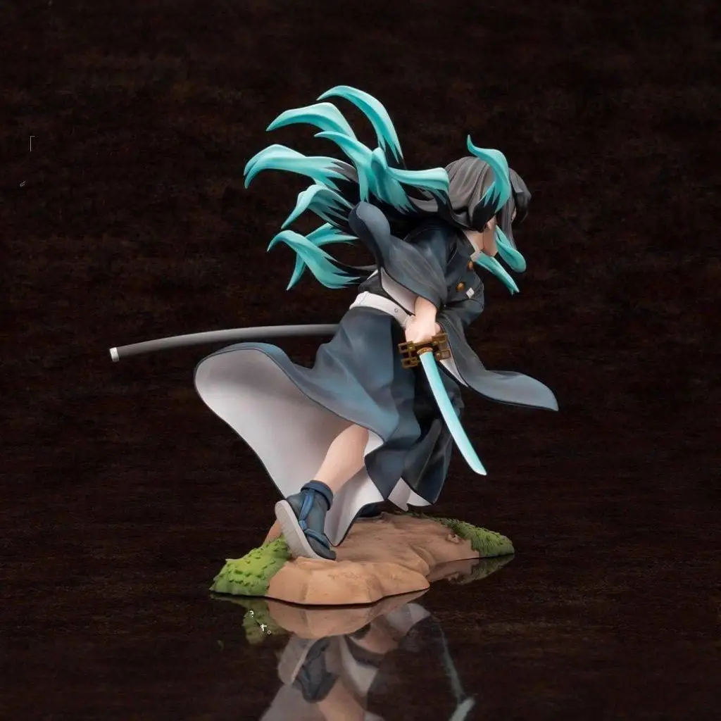 Figurine de dessin animé Demon Slayer Tokitou Muichirou, 18cm, Statue Gk, modèle poupée de Collection, ornement de salle, jouets de bureau, cadeau
