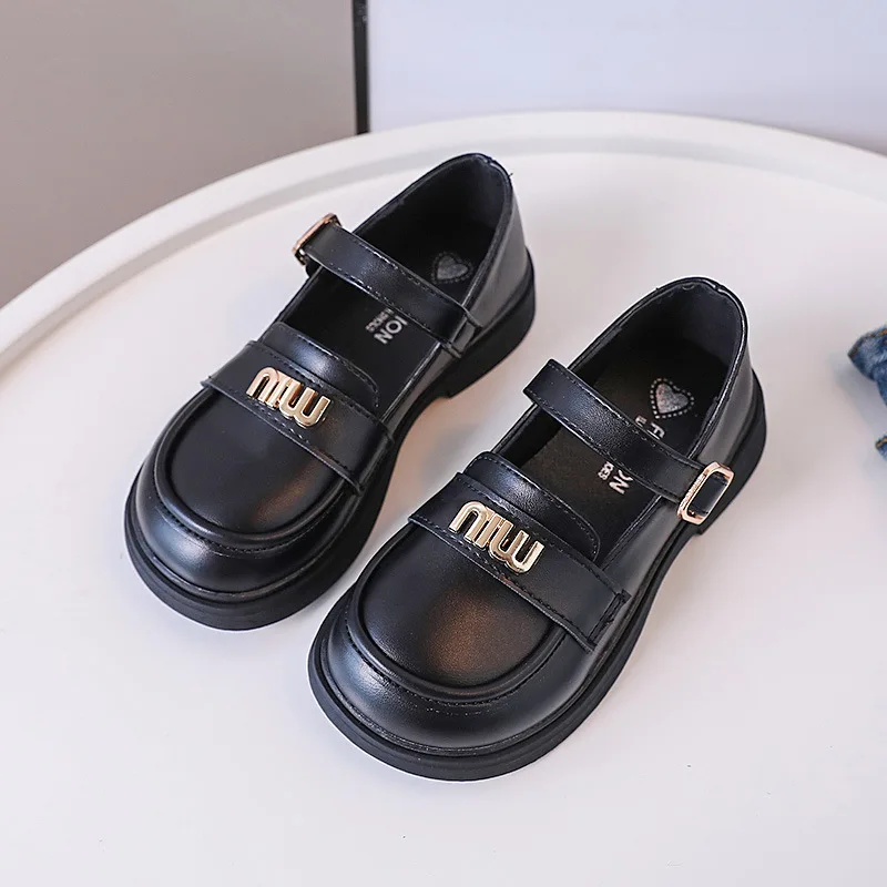 New Girls Shoes Fashion Flats for Children Casual Shoes Comfortable PU Leather Shoes Kids Shallow Mouth Loafers School Shoe여아 구두