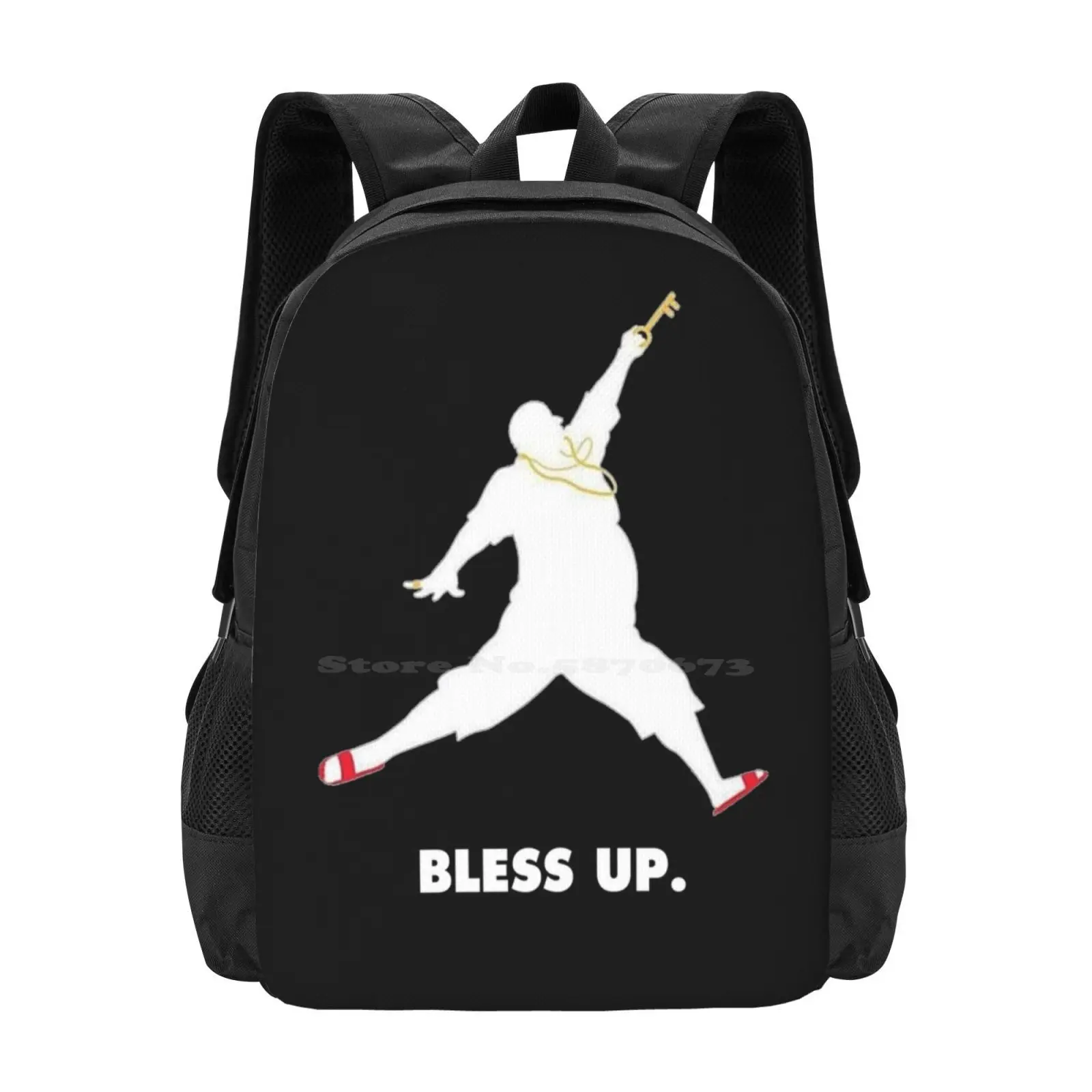 

Bless Up - Dj Khaled Hot Sale Schoolbag Backpack Fashion Bags Dj Khaled Snapchat Jumpman Key Success Dont Play Yourself Lion