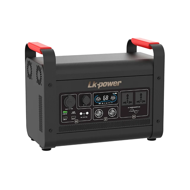 اتجاهات جديدة LKPOWER 2000 واط 220 فولت 110 فولت محطة طاقة محمولة تعمل بالطاقة الشمسية مولد محمول مع بطارية LiFePO4 مدمجة 48 فولت