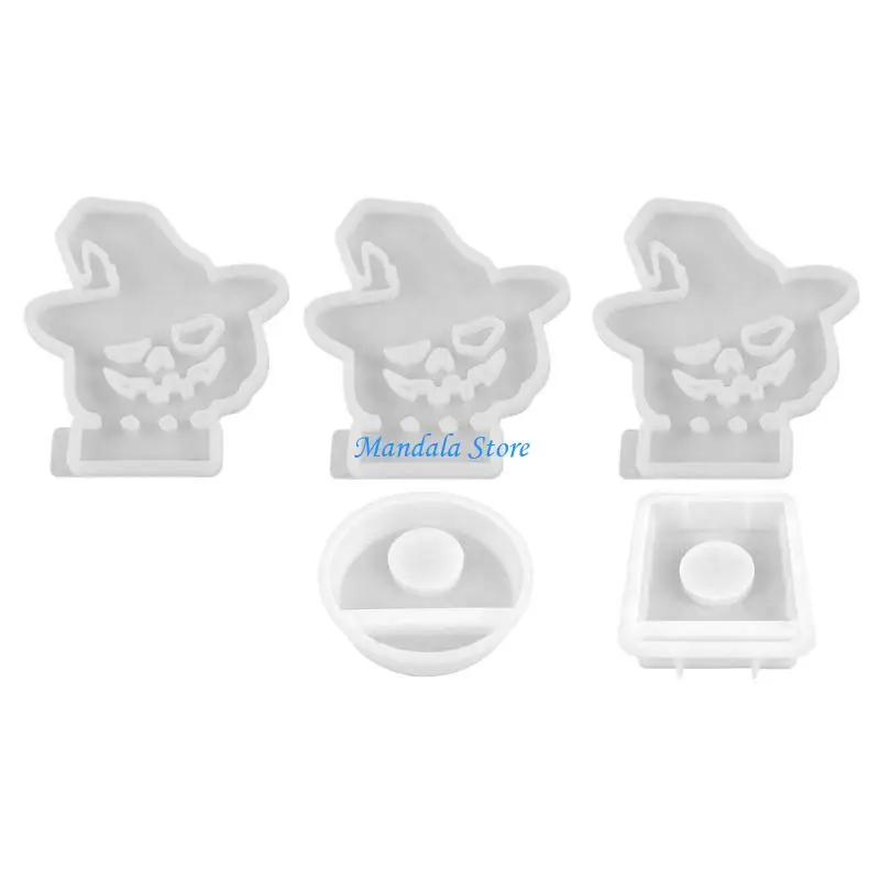 

U2JC Pumpkin Silicone Molds Crafts Molds Holder Molds for Candle Making