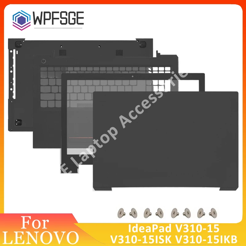 

For Lenovo V310-15IKB V310-15ISK Laptop LCD Back Cover Front Bezel Hinges Palmrest Bottom Case Top Upper Housing Black