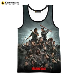 The Walking Dead 3D Printed Tank Tops Men Women Summer Fashion Casual Sleeveless Shirts Horror Streetwear Oversized Tops Tees