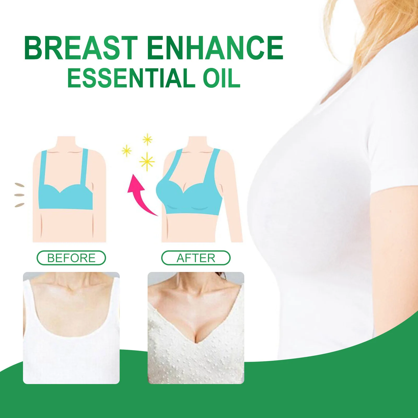 Breast Enlargement Essential Oil Promote Female Hormone Chest Lifting Firming Regrowth Prevent Sagging Boobs Increase Size Oil