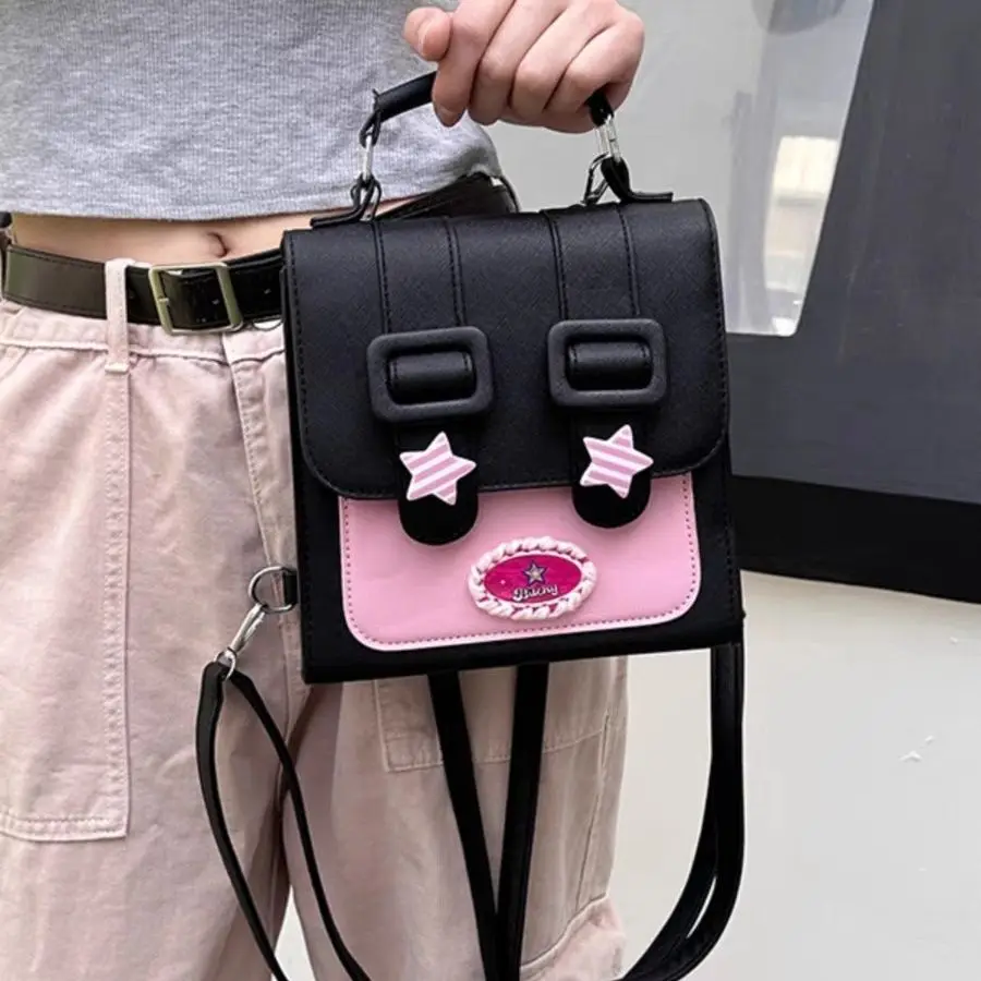 New Trendy Girls Bag 2024 All Match Transparent PU Crossbody Bags Women Fashion Mini Shoulder Bag Bolso Mujer