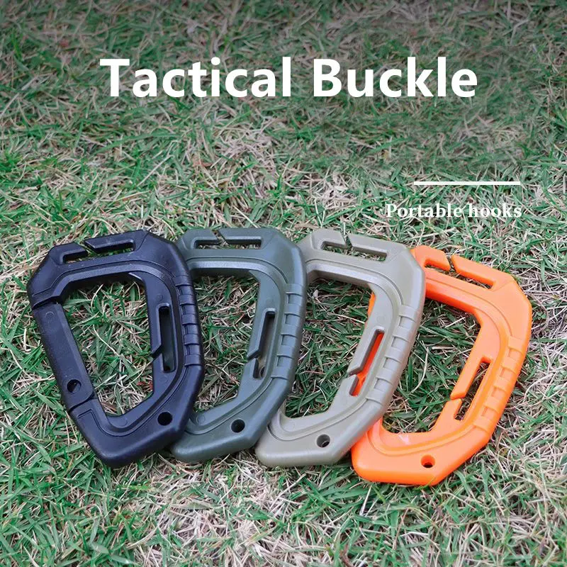 التكتيكية D-حلقة حلقة تسلق كليب مولي حزام مرفق سريع مزلاج السنانير على ظهره مشبك معلق للسفر في الهواء الطلق التخييم