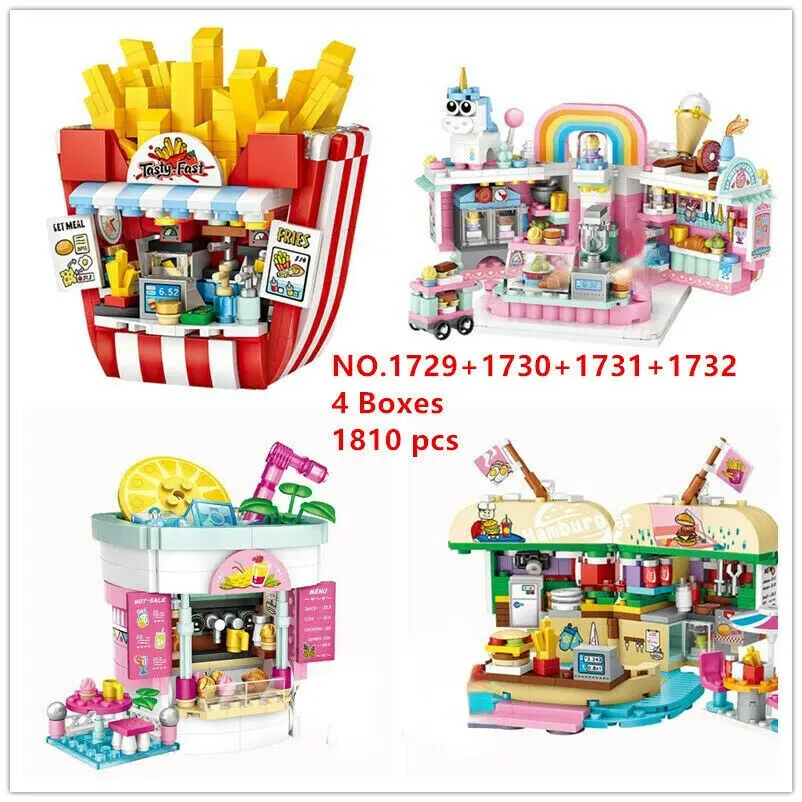 LOZ MINI Blocks Teens Building Toys DIY Bricks Puzzle Fast Food Women Holiday Gift Home Decorations Display 1729 1730 1731 1732