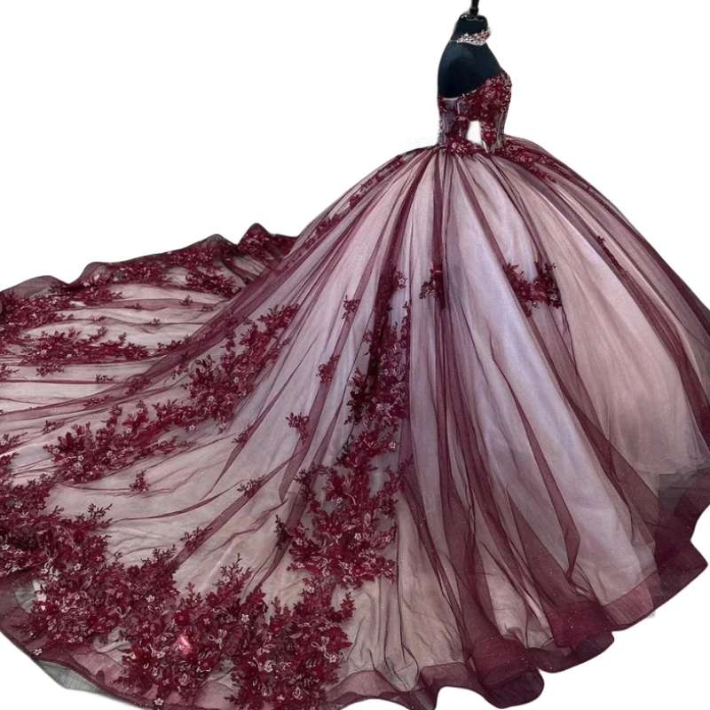 Vestidos De quinceañera mexicana personalizados para mujer, dulce Vestido De baile con apliques De encaje para niñas 16, Vestido De baile De desfile, Vestido De graduación De VX Anos 14