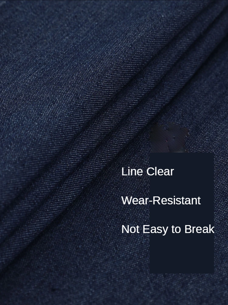 Washed Denim Fabric By The Meter for Sewing Jeans Shirts Clothing Polyester Cotton Diy Thin Thickend Micro Stretch Plain Summer