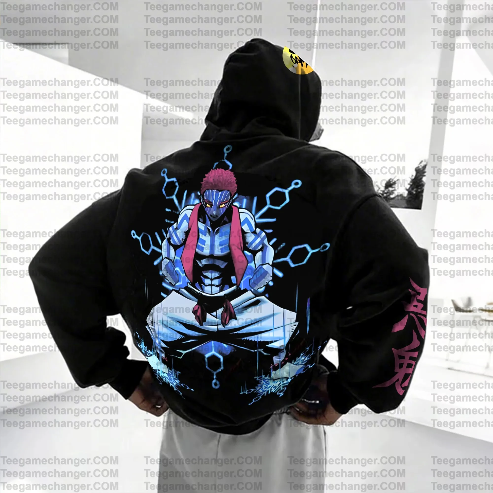 Sweat à capuche imprimé Demon Slayer pour hommes, tendance Hip Hop américaine Y2K, ample, décontracté, Parent-enfant, automne et hiver 2025