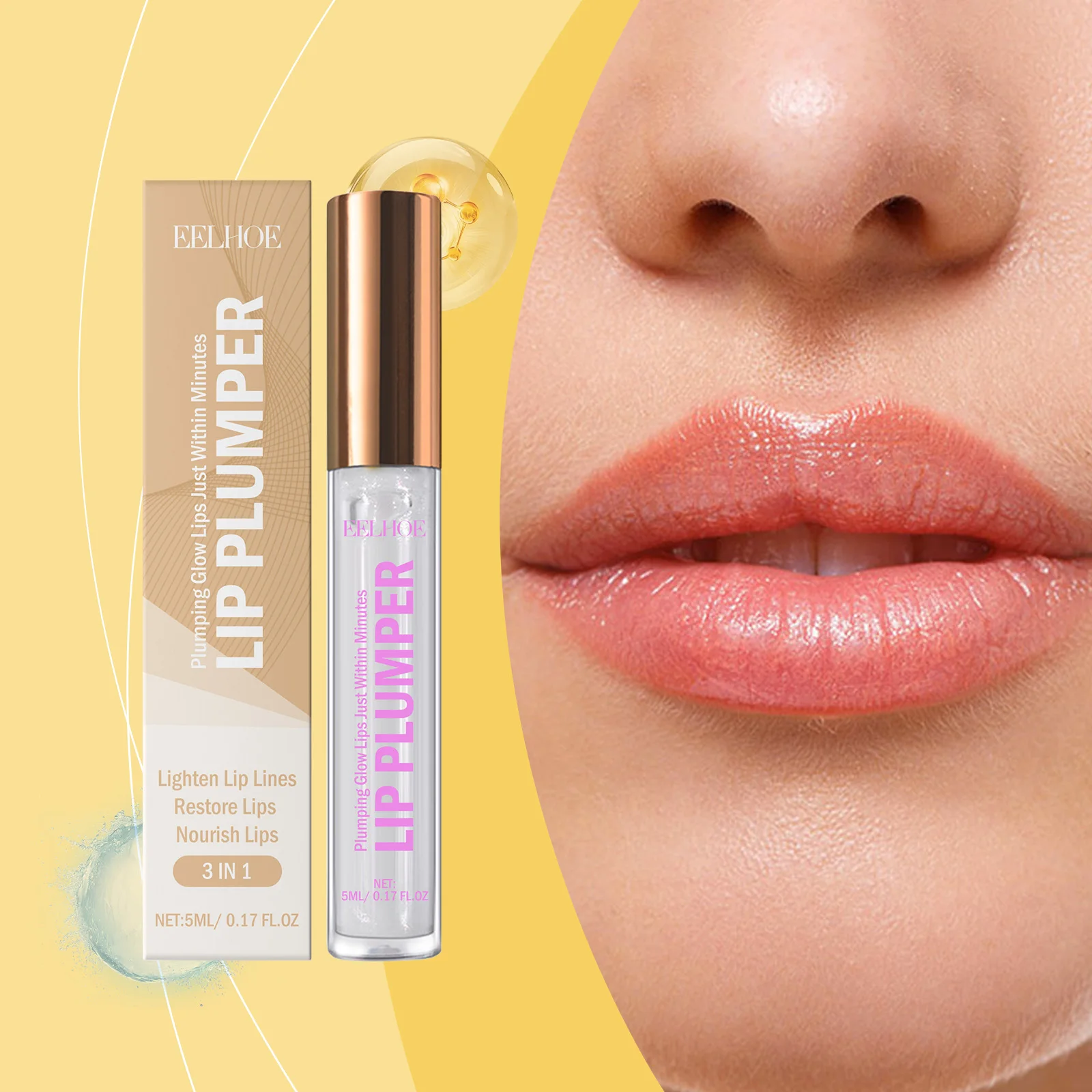 Hydrating Lip Oil Deeply Nourishing Brightening Lips Reducing Lip Fine Lines Enhancing Lip Skin Smoothness Multi-effect Lipstick