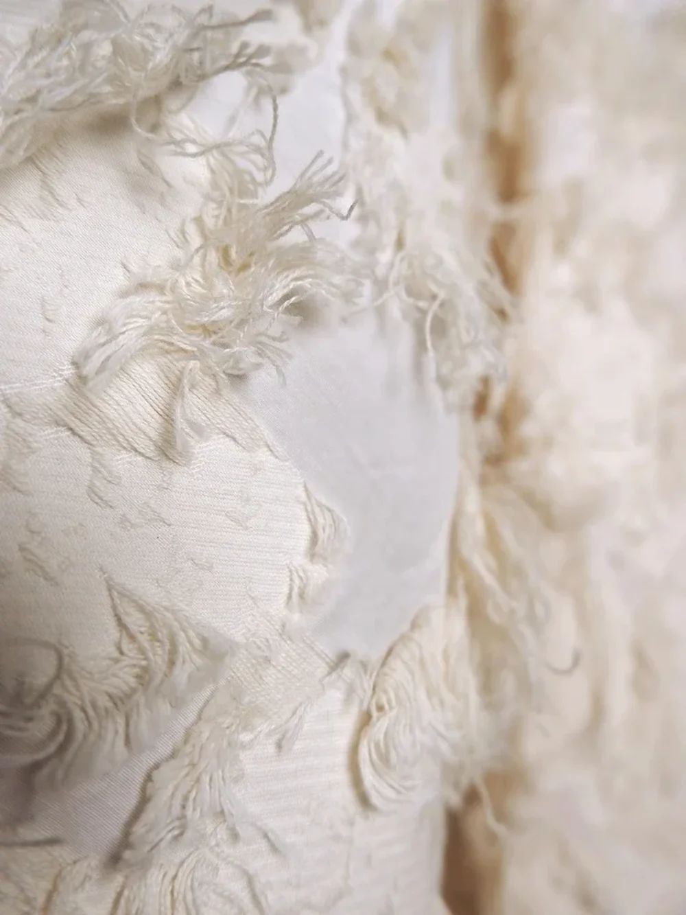 

Tassel Hand Cut Jacquard Fabric for Fashion Clothing Jackets Designer Fabrics By The Yard DIY Sewing Material Cloth Wholesale