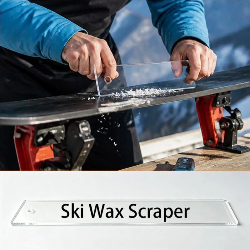 Professional Snowboard Wax Scraper, Acrylic Construction, Clean Wax Coating, Ski Shop & DIY Tuning