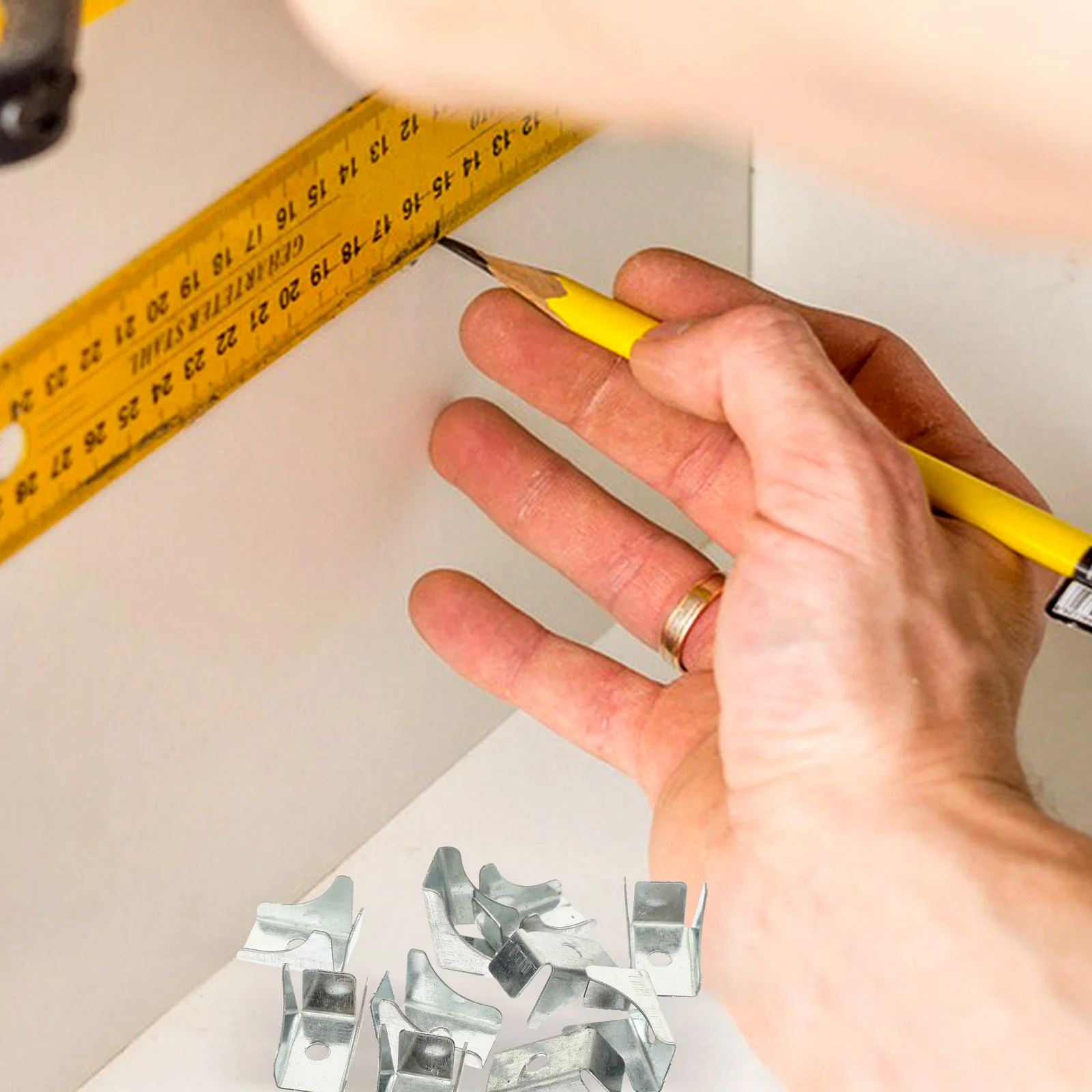 10 Buah Klip Penyangga Rak Lemari Arsip Klip Rak Logam Kuat untuk Lemari Dapur Rak Buku Braket Rak Pajangan