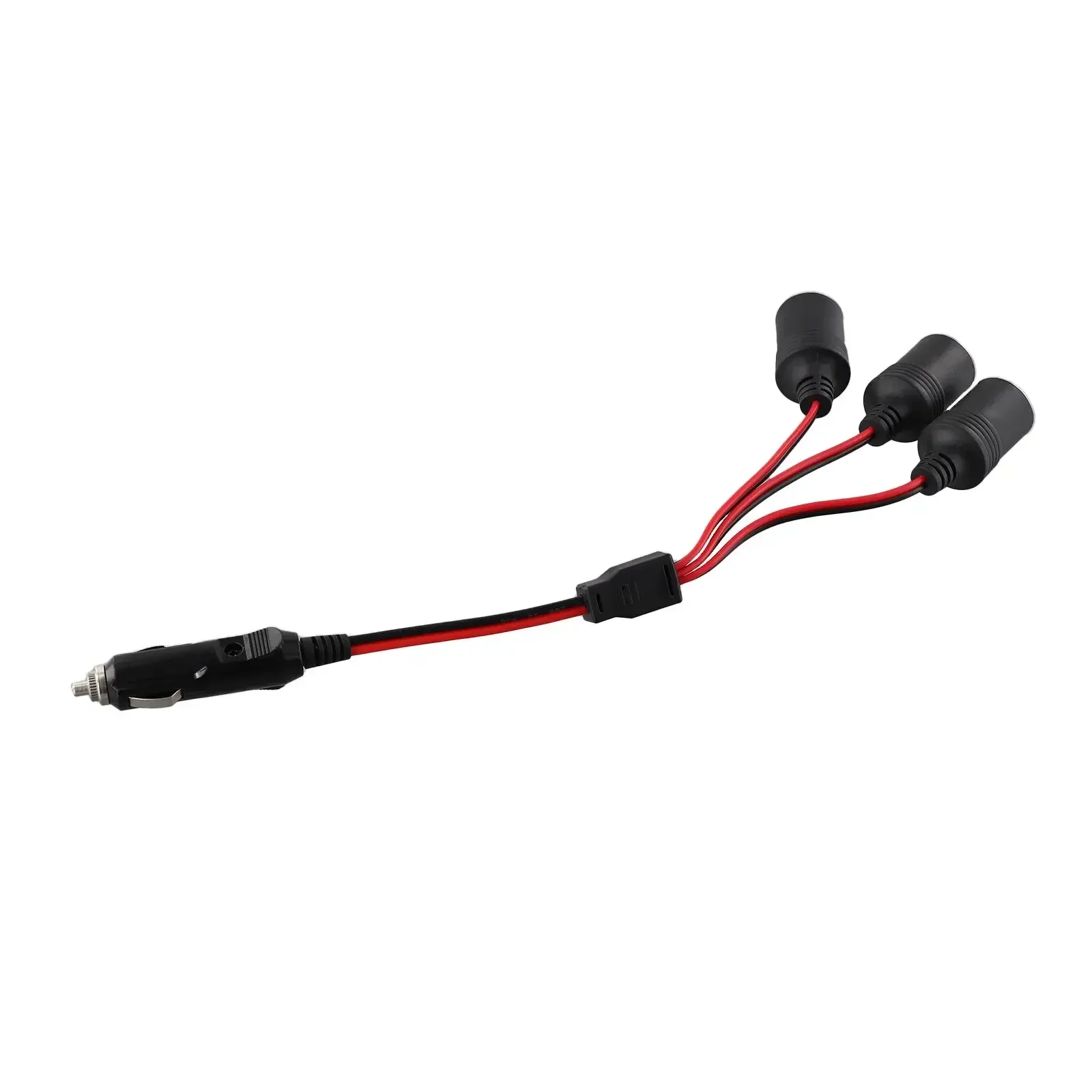 

Compatibility Black Red Socket Splitter Sockets Power To Way V Car Charger Adapter Sockets Copper Wire Core PVC