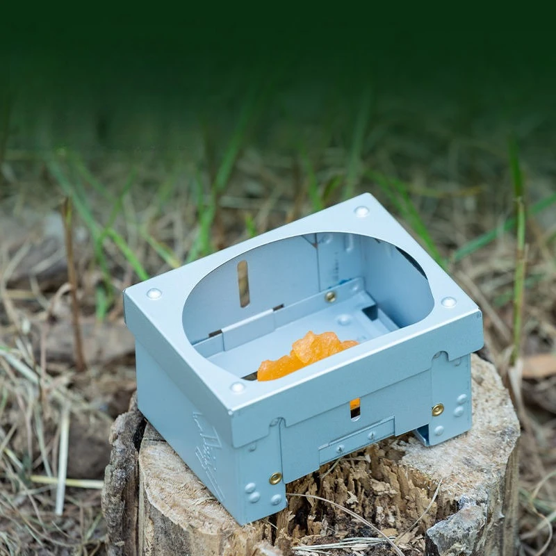 

Outdoors Portable Solid Alcohol Fuel Folding Furnace Mini Picnic Burner Galvanized Iron Camping Stove Cooking Camping Equipment